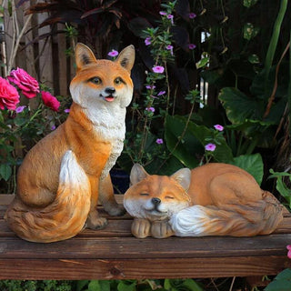 Statuetta Volpe Diversi Modelli Esterno Decorazioni Casa Giardino Decorativo Particolare Animali-INTERIOR DREAM DESIGN