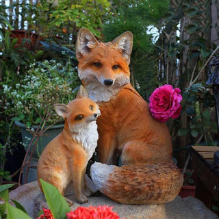 Statuetta Volpe Diversi Modelli Esterno Decorazioni Casa Giardino Decorativo Particolare Animali-INTERIOR DREAM DESIGN