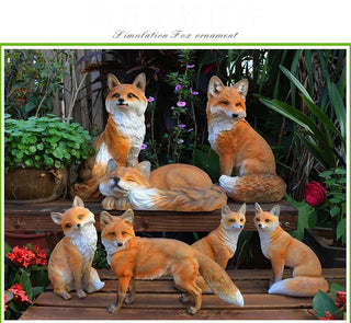 Statuetta Volpe Diversi Modelli Esterno Decorazioni Casa Giardino Decorativo Particolare Animali-INTERIOR DREAM DESIGN
