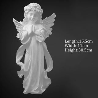 Statuette Angioletti Decorativi Putti Diverse Dimensioni Modelli Raffigurazioni Resina Bianco-INTERIOR DREAM DESIGN