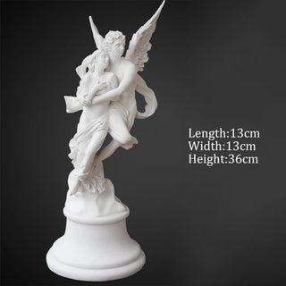Statuette Angioletti Decorativi Putti Diverse Dimensioni Modelli Raffigurazioni Resina Bianco-INTERIOR DREAM DESIGN