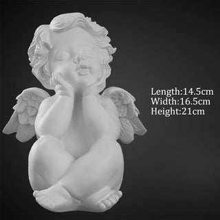 Statuette Angioletti Decorativi Putti Diverse Dimensioni Modelli Raffigurazioni Resina Bianco-INTERIOR DREAM DESIGN