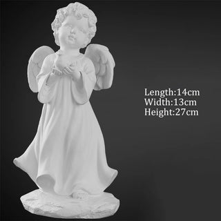 Statuette Angioletti Decorativi Putti Diverse Dimensioni Modelli Raffigurazioni Resina Bianco-INTERIOR DREAM DESIGN