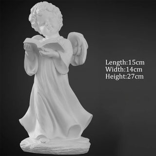 Statuette Angioletti Decorativi Putti Diverse Dimensioni Modelli Raffigurazioni Resina Bianco-INTERIOR DREAM DESIGN
