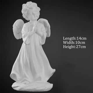 Statuette Angioletti Decorativi Putti Diverse Dimensioni Modelli Raffigurazioni Resina Bianco-INTERIOR DREAM DESIGN