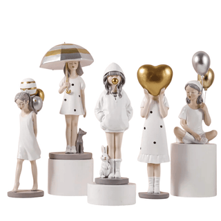 Statuette Materiale Resina Diversi Modelli Decorazione Creativa Modello Bambina Arredo Casa-INTERIOR DREAM DESIGN