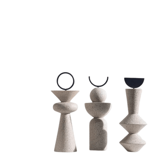 Statuette Materiale Resina Diversi Modelli Geometrici Arredo Casa Design Moderno Creativo-INTERIOR DREAM DESIGN