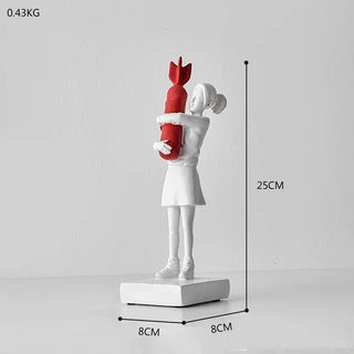 Statuette Modello Bambina Materiale Resina Diverse Colorazioni Design Moderno Arredo Casa-INTERIOR DREAM DESIGN