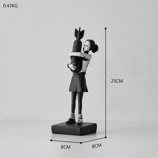 Statuette Modello Bambina Materiale Resina Diverse Colorazioni Design Moderno Arredo Casa-INTERIOR DREAM DESIGN