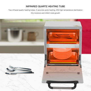 Sterilizzatore Macchinario Sterilizzare Due Ripiani Ferro Vetro Capacità 12 Litri Elettrodomestici-INTERIOR DREAM DESIGN