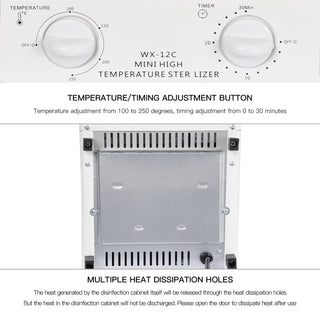 Sterilizzatore Macchinario Sterilizzare Due Ripiani Ferro Vetro Capacità 12 Litri Elettrodomestici-INTERIOR DREAM DESIGN