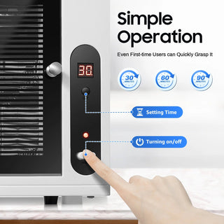 Sterilizzatore Sterilizzazione UV Capacità 10 Litri Colore Bianco Elettrodomestici Casa-INTERIOR DREAM DESIGN