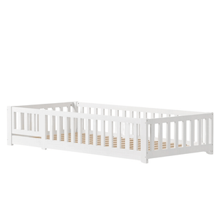 Strutture Letto Materiale Legno Forma Rettangolare Colore Bianco Decorazione Camera Protezione-INTERIOR DREAM DESIGN