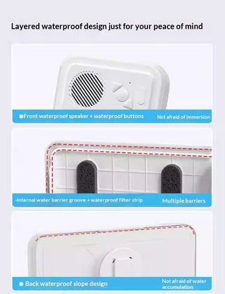 Supporto Impermeabile Smartphone Bagno Speaker Bluetooth Rotante 360° - INTERIOR DREAM DESIGN