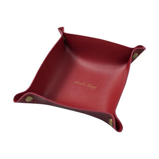 Svuota Tasche Decorazione Salotto Arancione Rosso Design Moderno Arredo Casa Cuoio Porta Oggetti - INTERIOR DREAM DESIGN