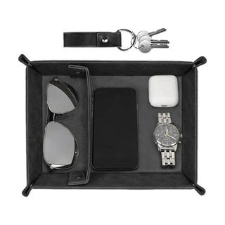 Svuotatasche Colore Marrone Ecopelle Piccole Dimensioni Casa Salotto-INTERIOR DREAM DESIGN