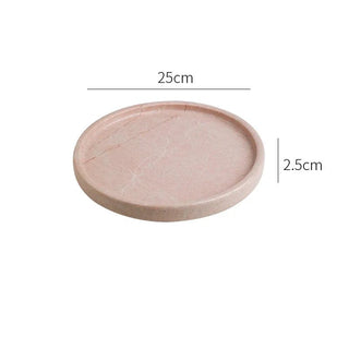 Svuotatasche Rotondo Rosa Chiaro Marmo Diverse Dimensioni Salotto Casa-INTERIOR DREAM DESIGN