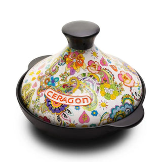 Tagin Pentola Cottura Ceramica Capacità 2 Litri Multicolore Casa Cucina-INTERIOR DREAM DESIGN