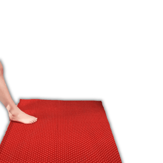 Tappetino Bagno Rosso Grigio Antiscivolo Accessori Impermeabile Pratico Rsistente-INTERIOR DREAM DESIGN