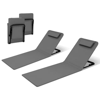 Tappetino Esterno Spiaggia Imbottito Lettino Leggero Schienale Regolabile Pieghevole Comodo-INTERIOR DREAM DESIGN