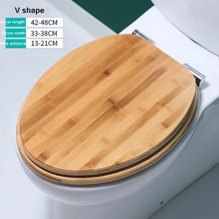 Tavoletta Wc Bamboo Legno Marrone Diversi Modelli Leggera Particolare Accessori Bagno-INTERIOR DREAM DESIGN