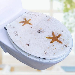 Tavoletta Wc Colorata Diversi Modelli Mare Fantasioso Azzurro Leggero Pratico Resina-INTERIOR DREAM DESIGN