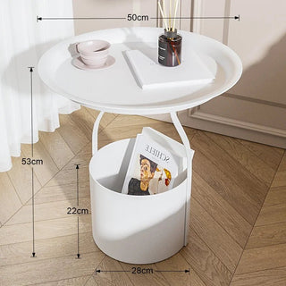 Tavolino Piccole Dimensioni Diverse Colorazioni Materiale Metallo Decorazione Moderna Salotto-INTERIOR DREAM DESIGN