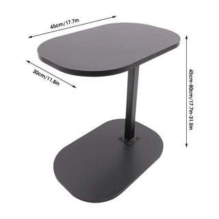 Tavolino Salotto Nero Particolare Piccolo Comodo Regolabile Posa Oggetti Stile Elegante Camera Letto-INTERIOR DREAM DESIGN