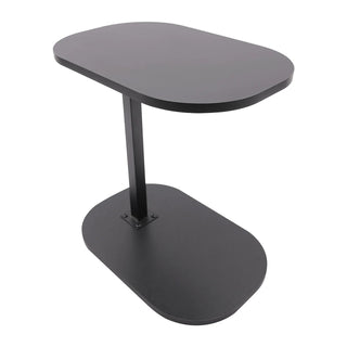 Tavolino Salotto Nero Particolare Piccolo Comodo Regolabile Posa Oggetti Stile Elegante Camera Letto-INTERIOR DREAM DESIGN