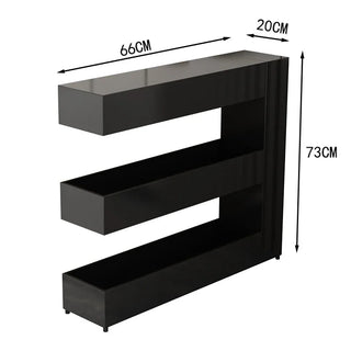 Tavolino Salotto Particolare 3 Ripiani Artistico Iron Metallo Pratico Estetico Resistente-INTERIOR DREAM DESIGN