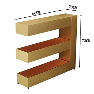 Tavolino Salotto Particolare 3 Ripiani Artistico Iron Metallo Pratico Estetico Resistente-INTERIOR DREAM DESIGN