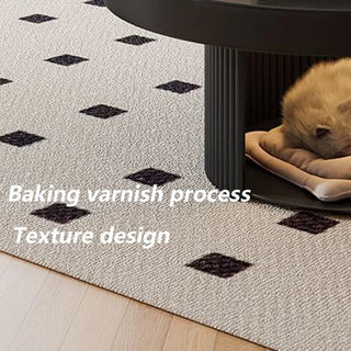 Tavolino Salotto Rotondo Diversi Colori Panna Nero Scomparto Animali Domestici Cuccia Legno Metallo-INTERIOR DREAM DESIGN