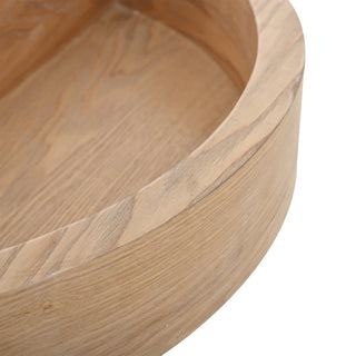 Tavolino Salotto Rotondo Strati Cassetto Rotazione Girevole Legno Casa Arredamento Innovativo-INTERIOR DREAM DESIGN