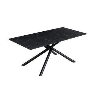 Tavolo Allungabile Diversi Colori Piedi Metallo Base Legno Casa Salotto Cucina-INTERIOR DREAM DESIGN