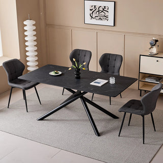 Tavolo Allungabile Diversi Colori Piedi Metallo Base Legno Casa Salotto Cucina-INTERIOR DREAM DESIGN