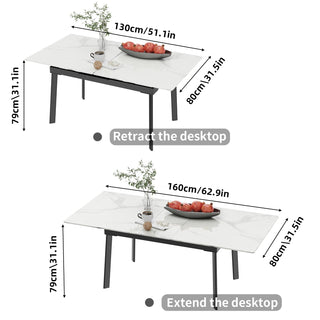 Tavolo Moderno Rettangolare Espandibile Salvaspazio Rettangolare Accessori Casa Cucina - INTERIOR DREAM DESIGN