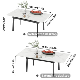 Tavolo Moderno Rettangolare Espandibile Salvaspazio Rettangolare Accessori Casa Cucina - INTERIOR DREAM DESIGN