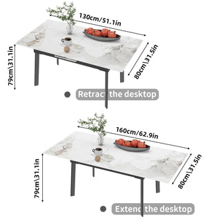 Tavolo Moderno Rettangolare Espandibile Salvaspazio Rettangolare Accessori Casa Cucina - INTERIOR DREAM DESIGN