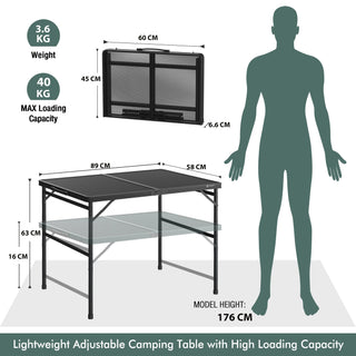 Tavolo Pieghevole Impermeabile Campeggio Barbecue Giardino Stile Europeo Americano Arredamento Casa Esterno - INTERIOR DREAM DESIGN