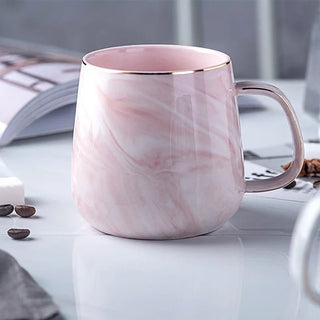 Tazza Effetto Marmo Decorazione Creativa Design Moderno Arredo Cucina Rosa Grigio - INTERIOR DREAM DESIGN