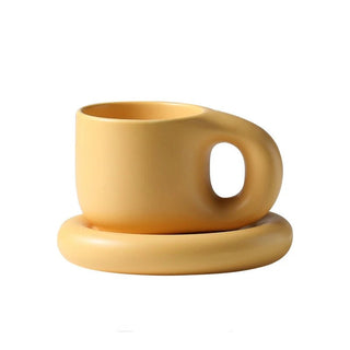 Tazza Materiale Ceramica Sotto Bicchiere Design Moderno Creativo Capacità 400ML-INTERIOR DREAM DESIGN