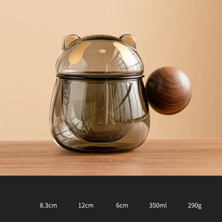 Tazza Modello Panda Materiale Vetro Diverse Colorazioni Capacità 350ML Design Creativo-INTERIOR DREAM DESIGN