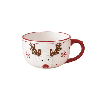 Tazza Natalizia In Due Colori Due Modelli Renna Babbo Natale Simpatica Carina Idea Regalo - INTERIOR DREAM DESIGN