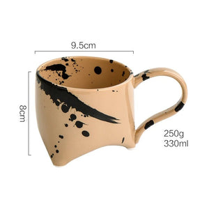 Tazze Cucina Casa Colazione Colore Marrone Bianco Decorata Design Innovativo Arredamento-INTERIOR DREAM DESIGN