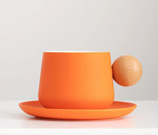 Tazze Moderne Con Manico In Legno Design Moderno Colori Vivaci Decorazione Cucina-INTERIOR DREAM DESIGN