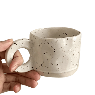 Tazzina Ceramica Design Moderno Decorazione Creativa Cucina Colorazione Neutra Arredo-INTERIOR DREAM DESIGN