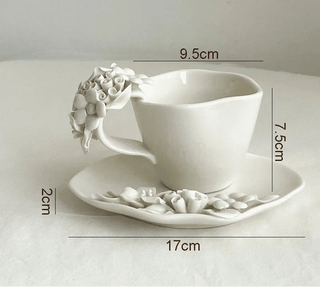 Tazzina Diverse Figure Bianca Ceramica Piccola Caffè Colazione Mattina Cucina Decorazione Casa-INTERIOR DREAM DESIGN