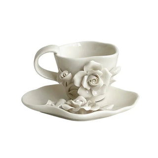 Tazzina Diverse Figure Bianca Ceramica Piccola Caffè Colazione Mattina Cucina Decorazione Casa-INTERIOR DREAM DESIGN