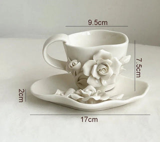 Tazzina Diverse Figure Bianca Ceramica Piccola Caffè Colazione Mattina Cucina Decorazione Casa-INTERIOR DREAM DESIGN