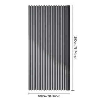 Tenda Bagno Tessuto Grigia Impermeabile Coprente Ampia Resistente Accessori-INTERIOR DREAM DESIGN